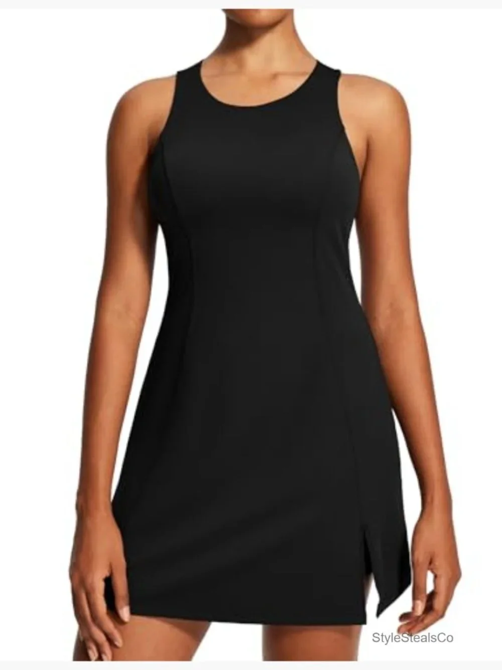 Womens Open Back Tennis Dress with Built in Shorts & Bra Athletic Dress for - Picture 2 of 7